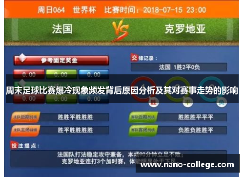 周末足球比赛爆冷现象频发背后原因分析及其对赛事走势的影响